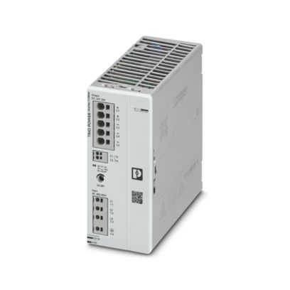 Phoenix Contact Switching Power Supply; TRIO3-PS/3AC/24DC/20; 24VDC OUT; 20A; 400-500VAC IN; 3-Phase; DIN Rail Mount; Plastic